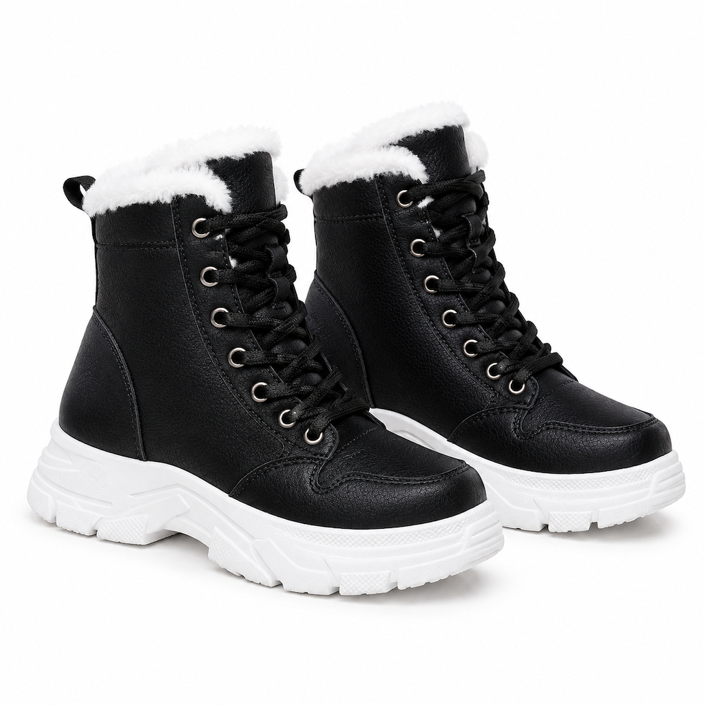 🥾 Damen Winter-Schneestiefel mit Plüschfutter – Warm, hochgeschlossen & bequem für Schnee & Kälte ✨