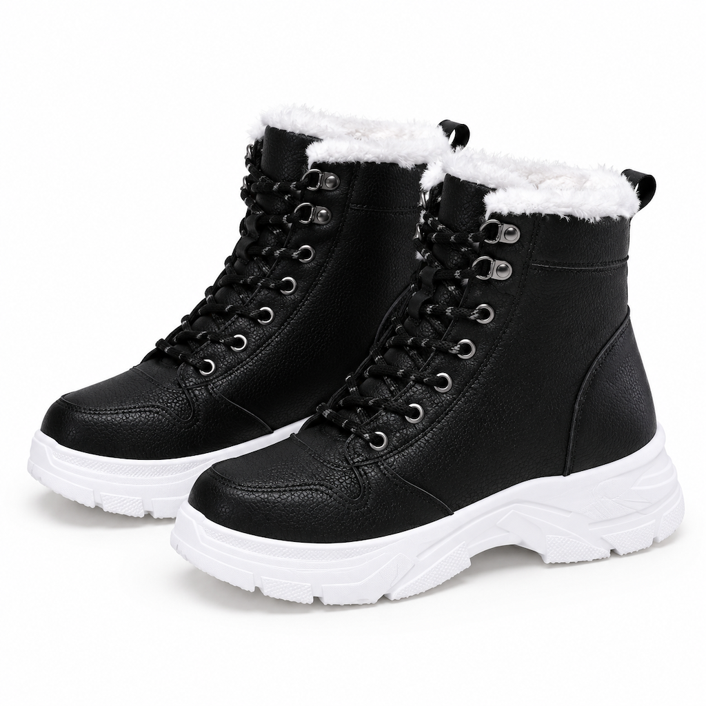 🥾 Damen Winter-Schneestiefel mit Plüschfutter – Warm, hochgeschlossen & bequem für Schnee & Kälte ✨