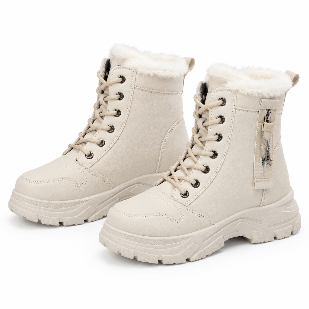 🥾 Damen Winter-Schneestiefel mit Plüschfutter – Warm, hochgeschlossen & bequem für Schnee & Kälte ✨