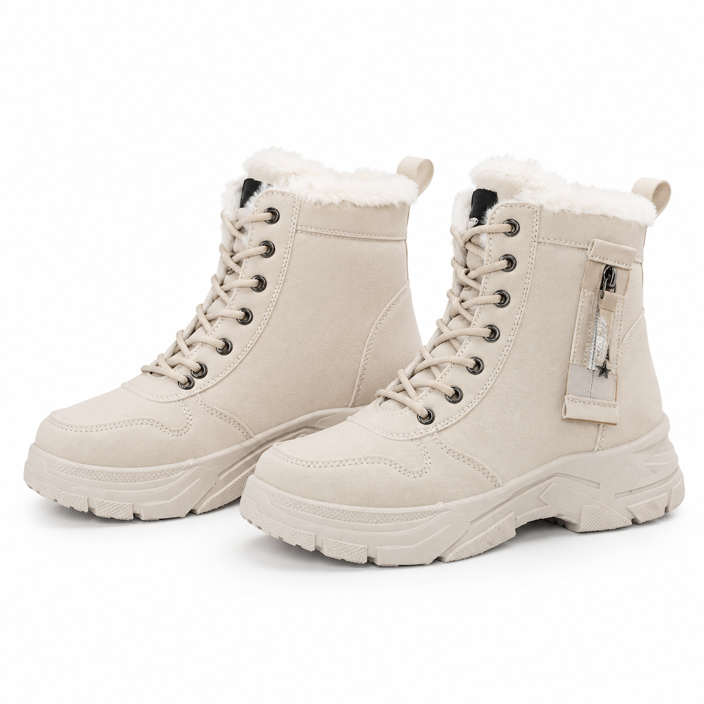 🥾 Damen Winter-Schneestiefel mit Plüschfutter – Warm, hochgeschlossen & bequem für Schnee & Kälte ✨
