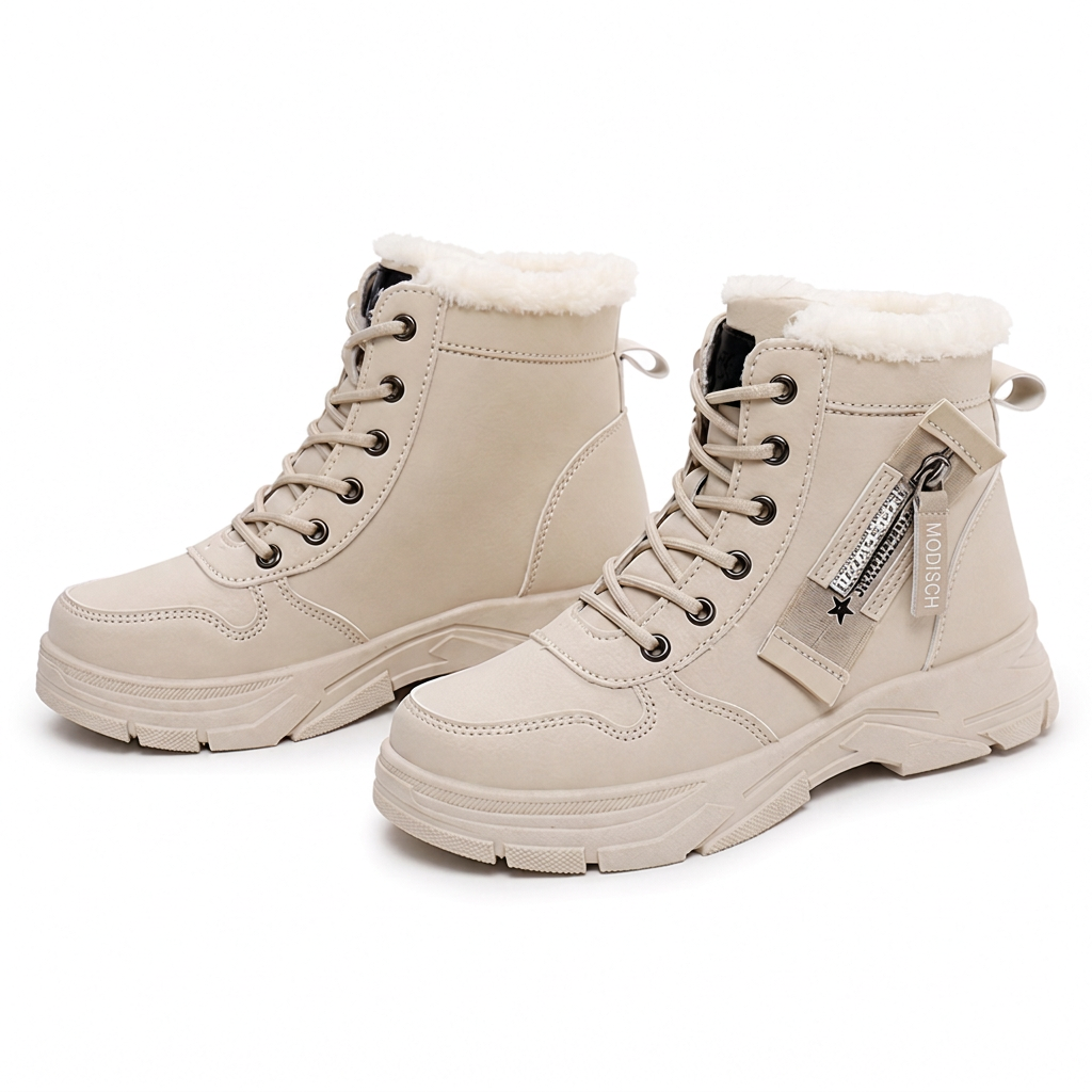 🥾 Damen Winter-Schneestiefel mit Plüschfutter – Warm, hochgeschlossen & bequem für Schnee & Kälte ✨