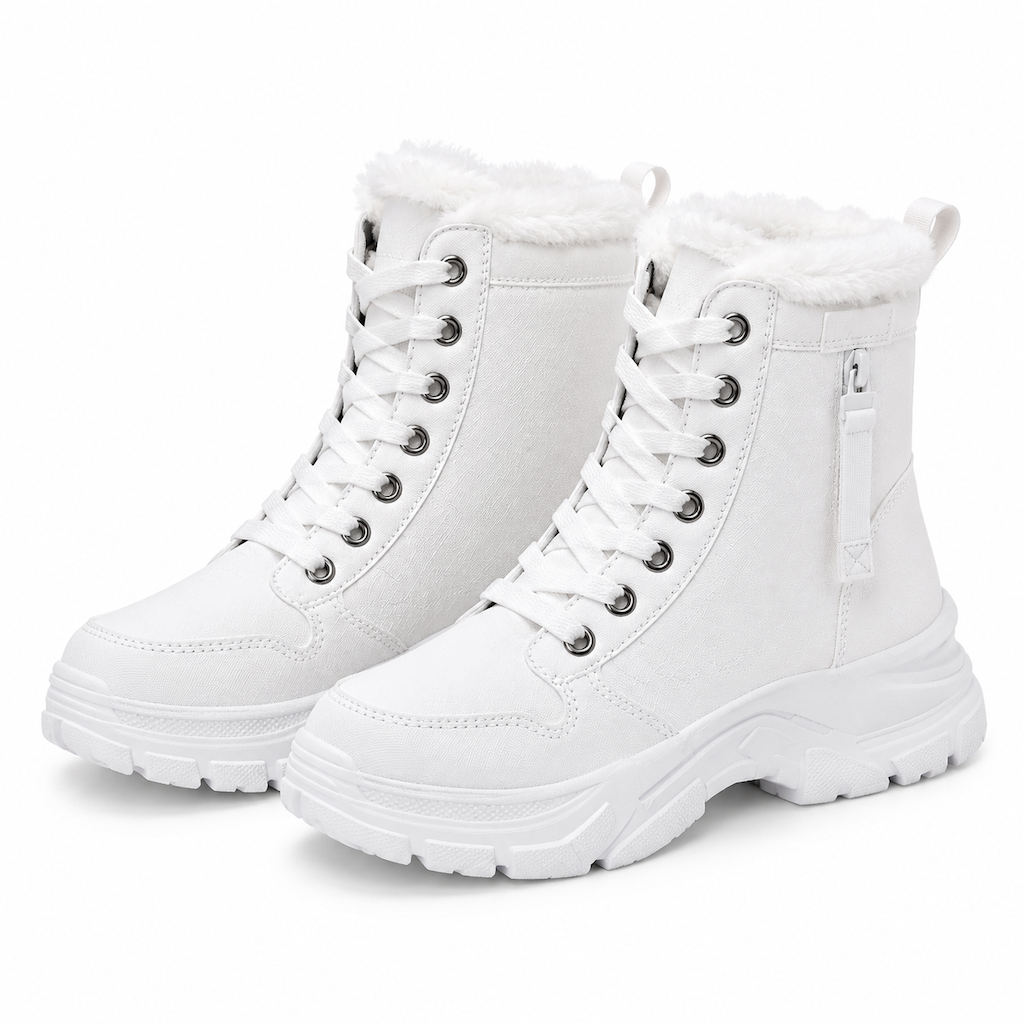 🥾 Damen Winter-Schneestiefel mit Plüschfutter – Warm, hochgeschlossen & bequem für Schnee & Kälte ✨