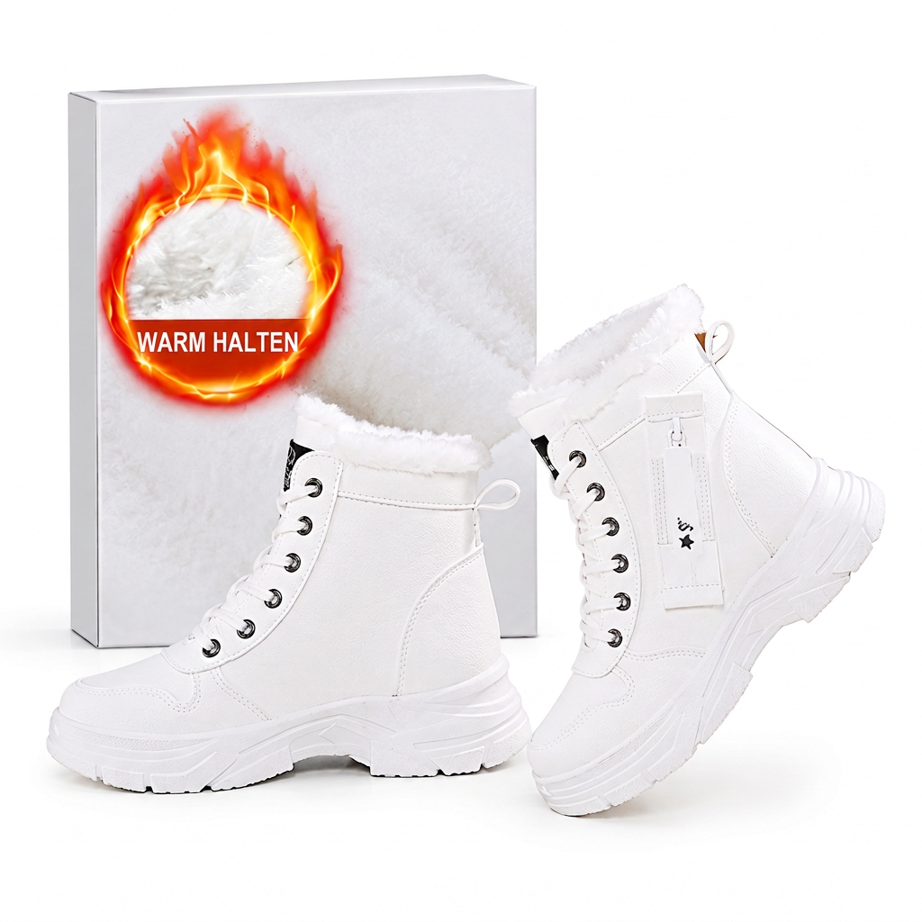 🥾 Damen Winter-Schneestiefel mit Plüschfutter – Warm, hochgeschlossen & bequem für Schnee & Kälte ✨