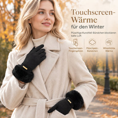 ❄️ Damen Winter Thermo Touchscreen Handschuhe – Winddicht, warm, für Outdoor, Radfahren und Autofahren ✨