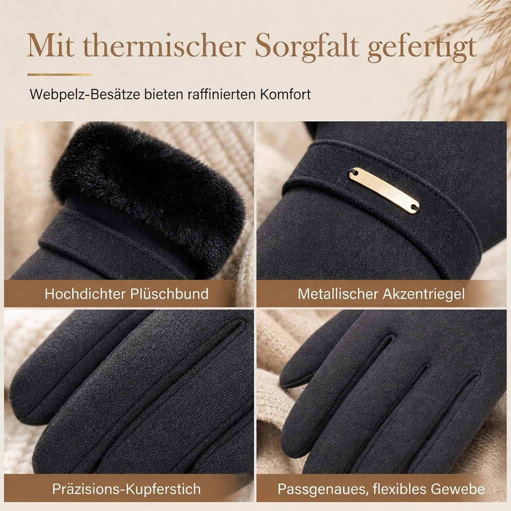 ❄️ Damen Winter Thermo Touchscreen Handschuhe – Winddicht, warm, für Outdoor, Radfahren und Autofahren ✨