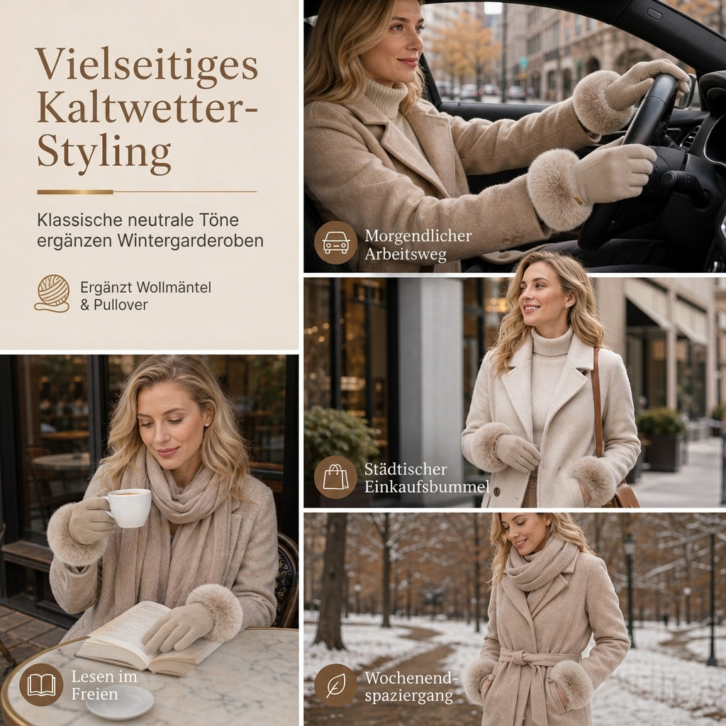 ❄️ Damen Winter Thermo Touchscreen Handschuhe – Winddicht, warm, für Outdoor, Radfahren und Autofahren ✨