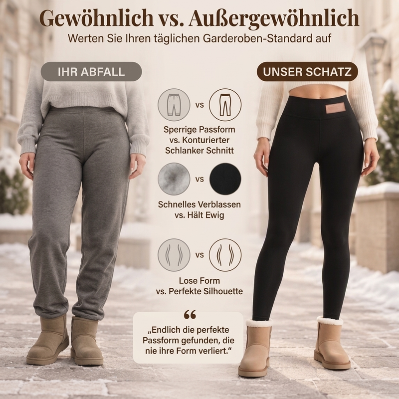 🔥 Hohe Taille & Wärme, ideal für Herbst/Winter – Damen Thermo-Leggings mit hoher Taille ✨