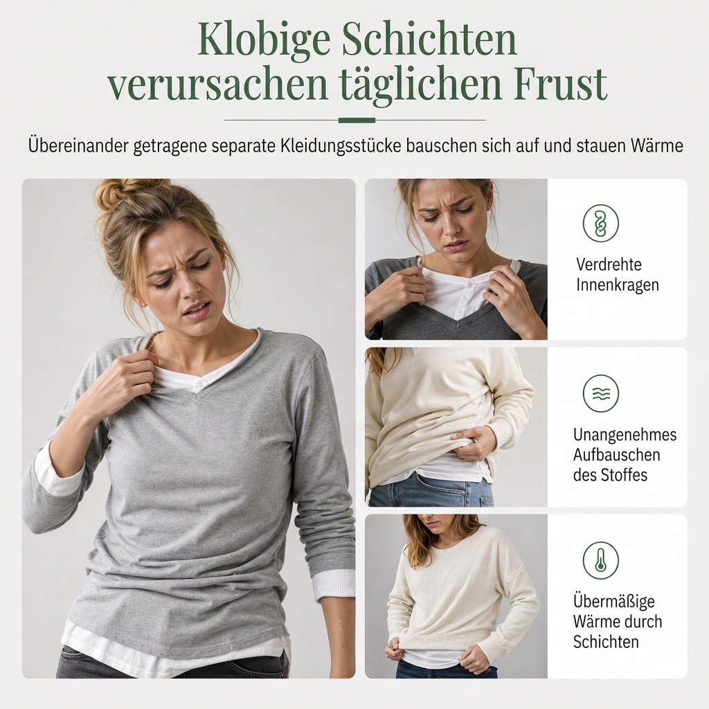 🛍️ Kunst-Zweiteiliger, geschichteter Strickpullover – Lässiges Sweatshirt-Oberteil, vielseitig kombinierbar ✨