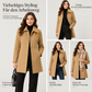 ✨ Neu Eingetroffen! Eleganter mittellanger karierter Trenchcoat für Damen – Vielseitig für Herbst und Winter ✨
