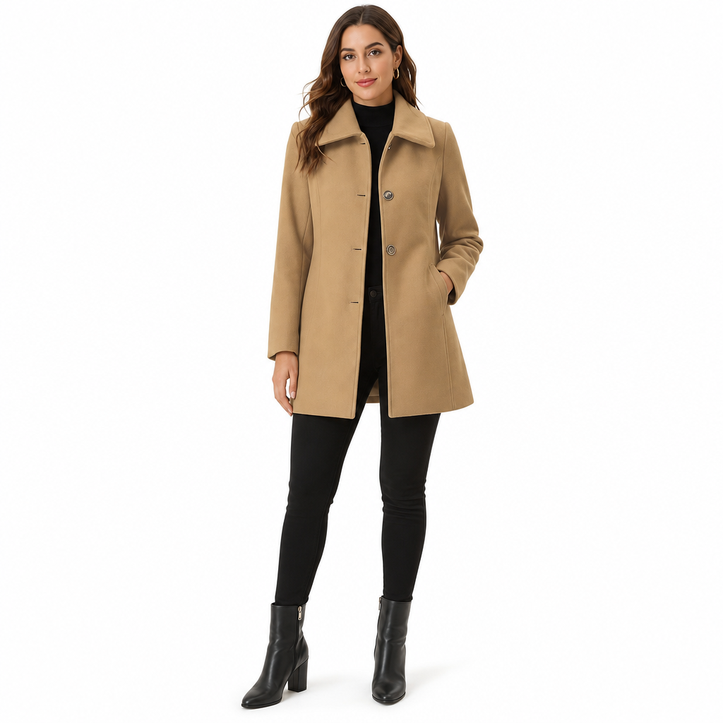 ✨ Neu Eingetroffen! Eleganter mittellanger karierter Trenchcoat für Damen – Vielseitig für Herbst und Winter ✨