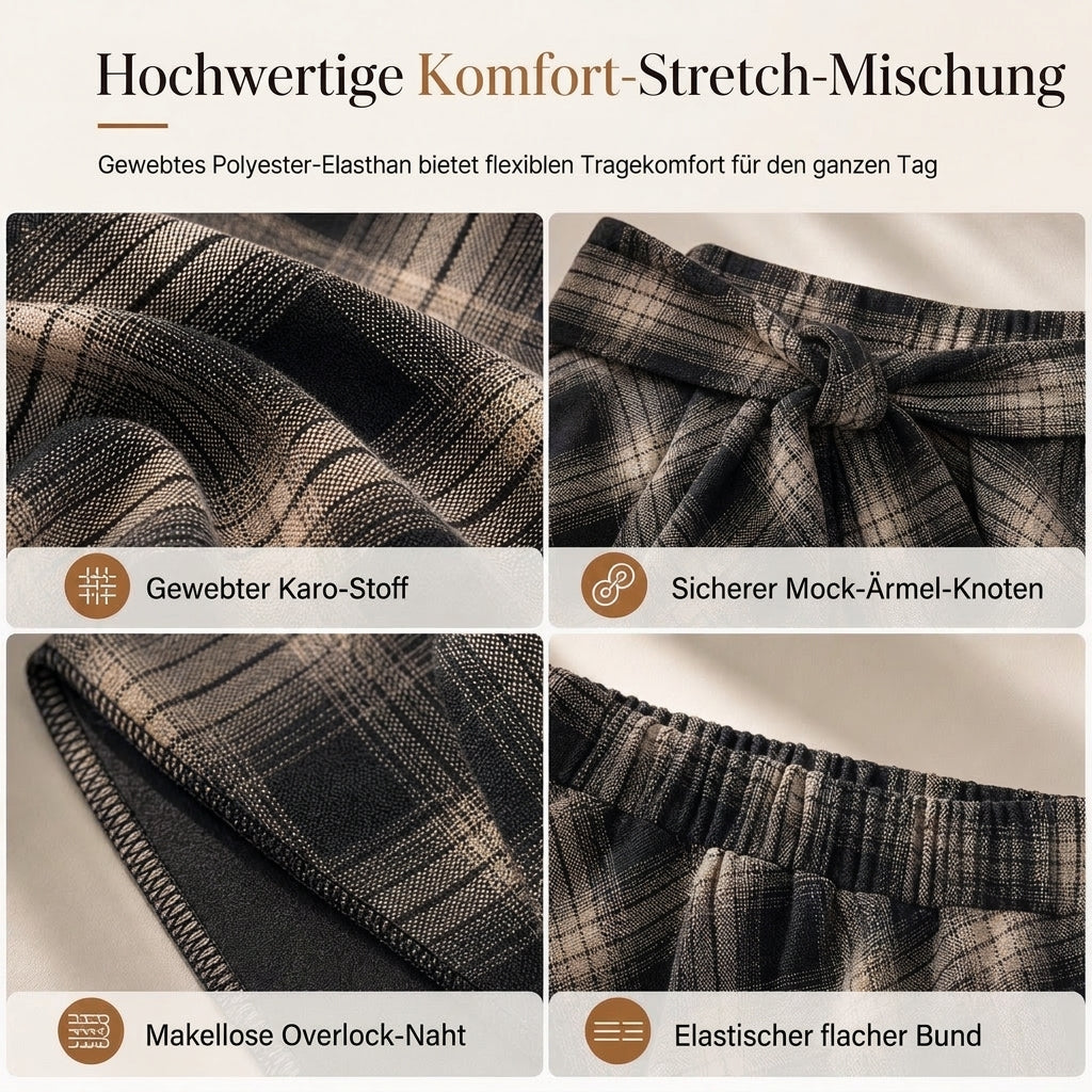 🔥 Bestseller – 50% Rabatt! Hohe Taille, asymmetrisches Karomuster, Patchwork-Rock für Damen 🔥