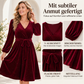 👗 Elegantes Samtkleid für Damen in Übergröße mit Taillenschnürung – Stilvoll und figurformend ✨
